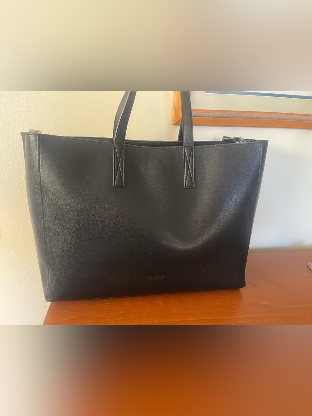 CALPAK HAVEN 16" LAPTOP TOTE BAG IN BLACK - on sale $70 - Picture 2 of 12